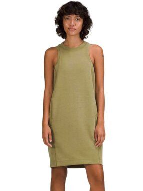 Lululemon Softstreme Back In Action Dress 8 • Bronze Green • Sleeveless Pocket